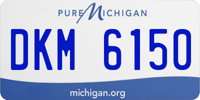MI license plate DKM6150