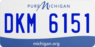 MI license plate DKM6151