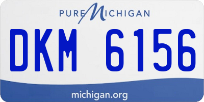 MI license plate DKM6156