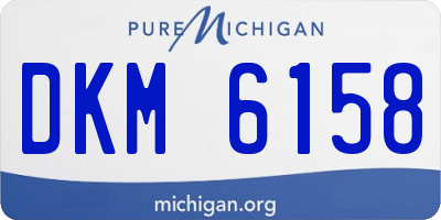 MI license plate DKM6158