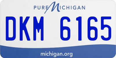 MI license plate DKM6165