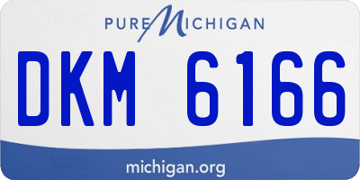 MI license plate DKM6166