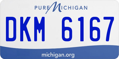 MI license plate DKM6167