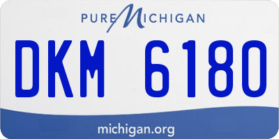 MI license plate DKM6180