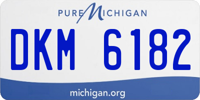 MI license plate DKM6182
