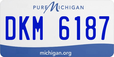 MI license plate DKM6187