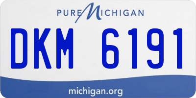 MI license plate DKM6191