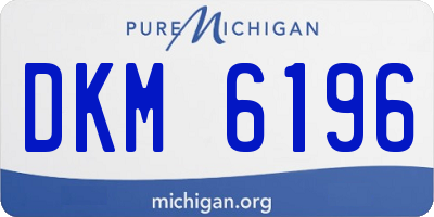 MI license plate DKM6196