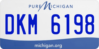 MI license plate DKM6198