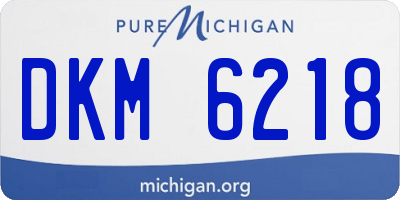MI license plate DKM6218