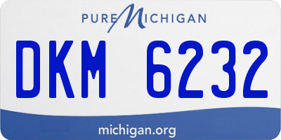MI license plate DKM6232