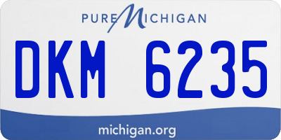 MI license plate DKM6235