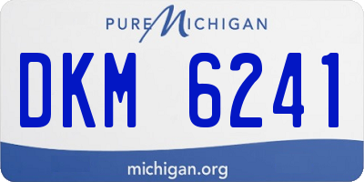 MI license plate DKM6241