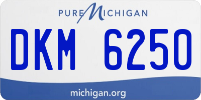 MI license plate DKM6250
