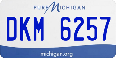 MI license plate DKM6257