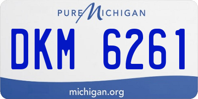 MI license plate DKM6261