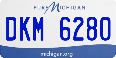 MI license plate DKM6280