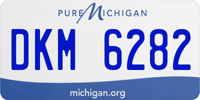 MI license plate DKM6282