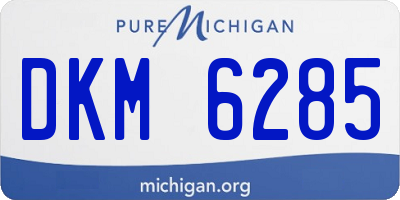 MI license plate DKM6285
