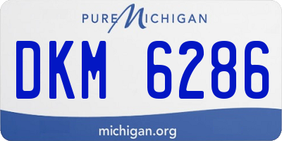 MI license plate DKM6286