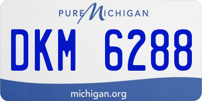 MI license plate DKM6288