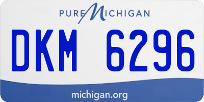 MI license plate DKM6296