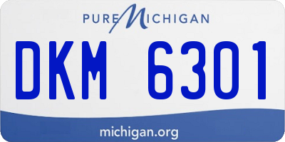 MI license plate DKM6301