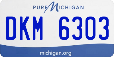 MI license plate DKM6303