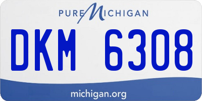 MI license plate DKM6308