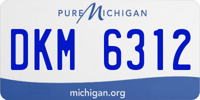 MI license plate DKM6312