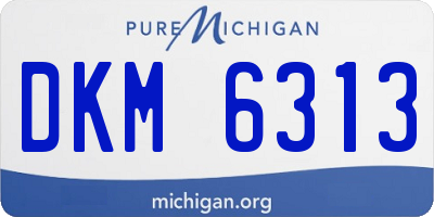 MI license plate DKM6313