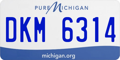 MI license plate DKM6314