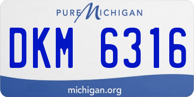 MI license plate DKM6316
