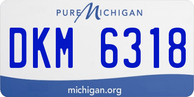 MI license plate DKM6318