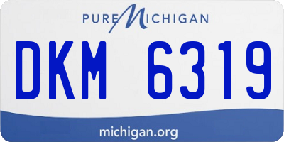 MI license plate DKM6319