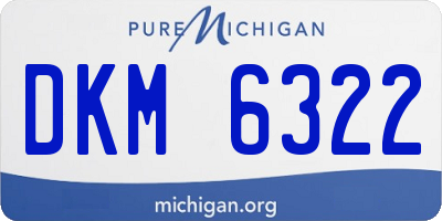 MI license plate DKM6322