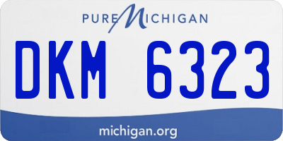 MI license plate DKM6323