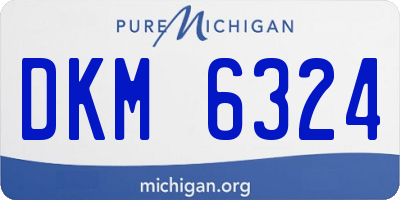 MI license plate DKM6324