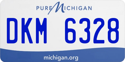 MI license plate DKM6328