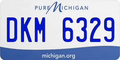 MI license plate DKM6329