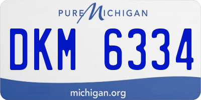 MI license plate DKM6334
