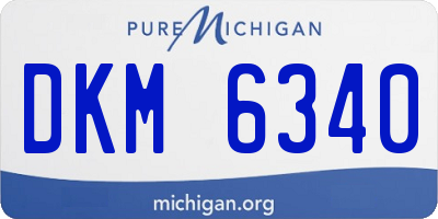 MI license plate DKM6340