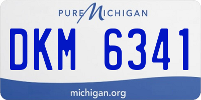 MI license plate DKM6341