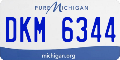 MI license plate DKM6344