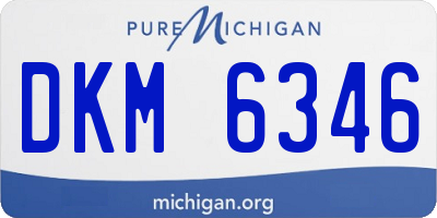 MI license plate DKM6346