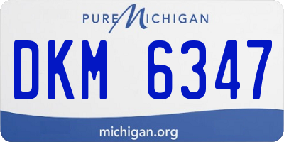 MI license plate DKM6347