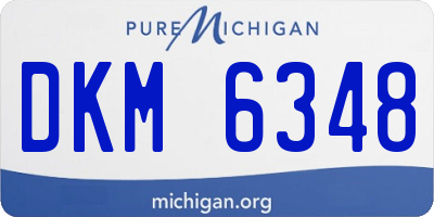 MI license plate DKM6348