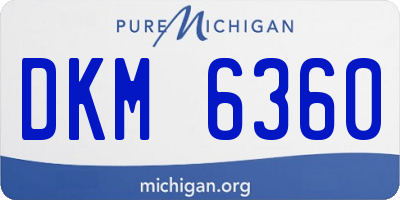 MI license plate DKM6360