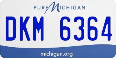 MI license plate DKM6364