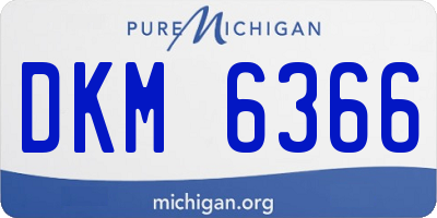 MI license plate DKM6366